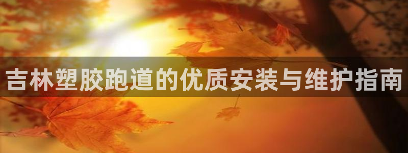 凯时国际娱乐官方网址：吉林塑胶跑道的优质安装与维护指南